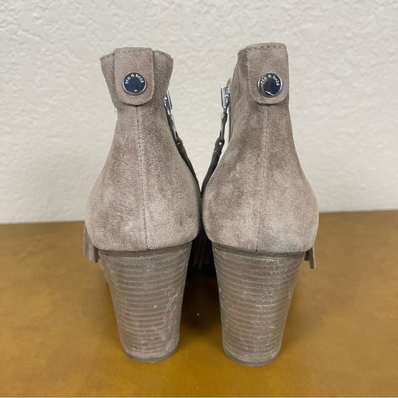 Rag & Bone Margot Fringe Cap Toe Suede Booties Size EU 37 Women - Picture 5 of 11